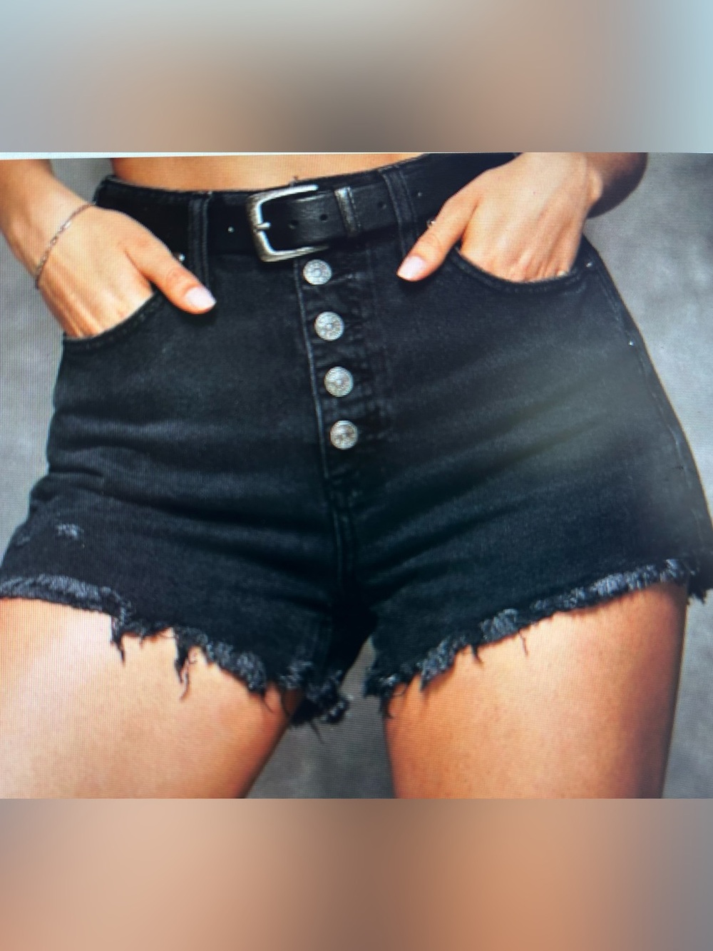 Madewell High-Rise Black Distressed Denim Shorts. Size 29. NWTGS